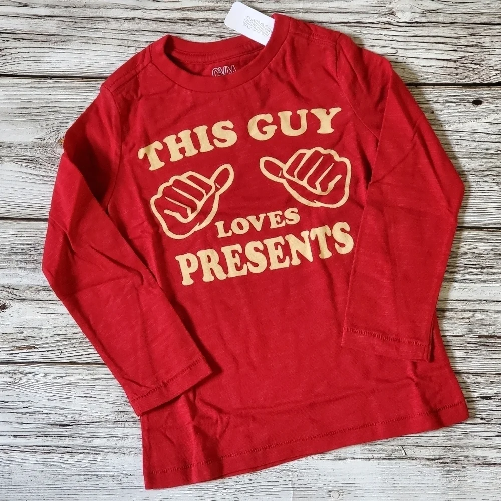 Gymboree Boys Holiday Christmas Top This Guy Loves Presents